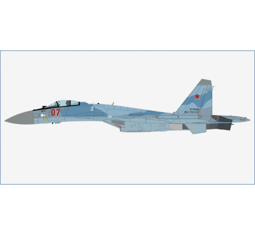Su35S Flanker E Red 07 RF-95909 Russian Air Force Syria 2023 1:72 (with "Khibiny" ECM pods)