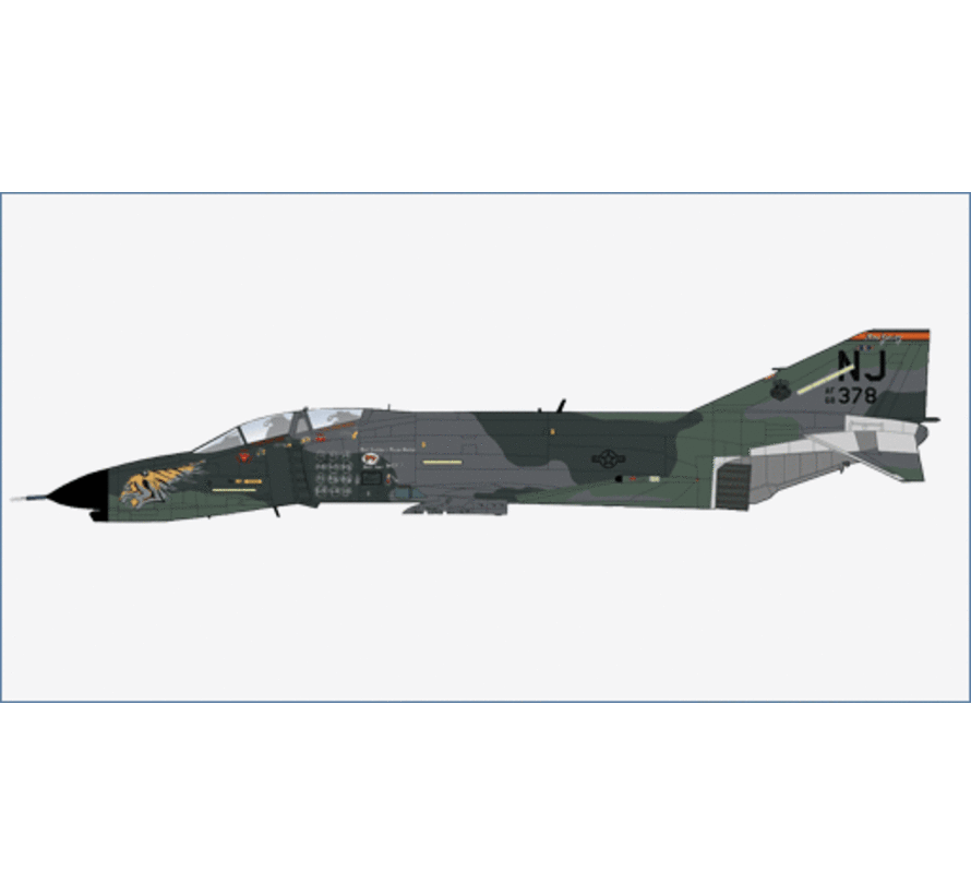 F4E Phantom II 108th TFW New Jersey Air National Guard NJ Tiger nose 68-0378 May 1988 1:72