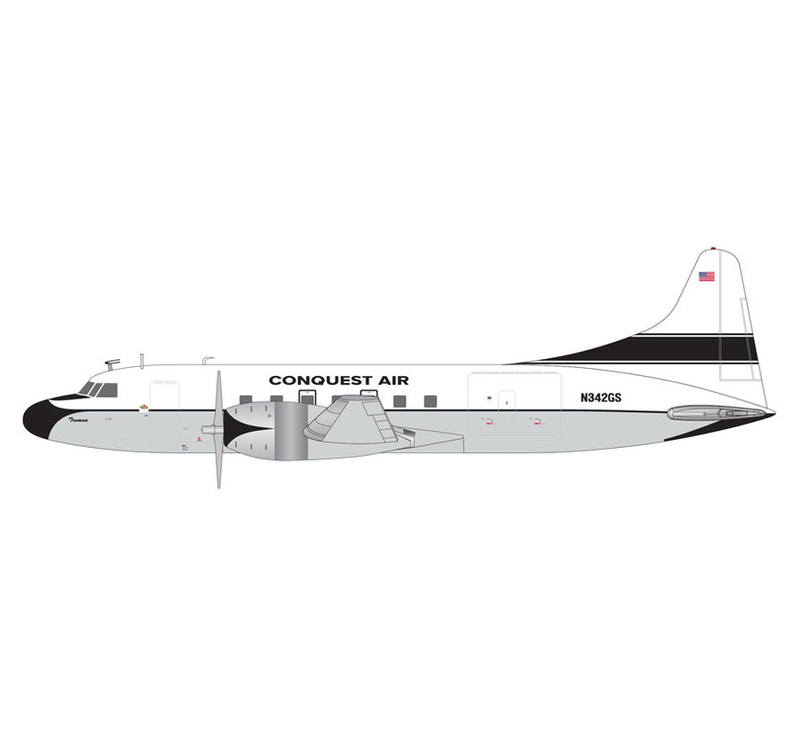 C-131F (CV-340) Conquest Air Cargo N342GS Samaritan 1:200