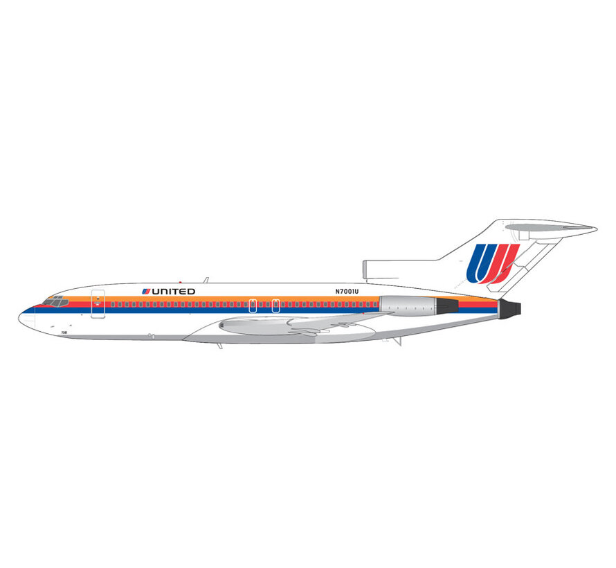 B727-100 United Airlines N7001U Saul Bass livery 1:200