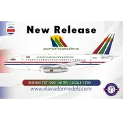 El Aviador B737-200Adv Aero Costa Rica N171PL with stand 1:200 *PRE-ORDER +NSI+