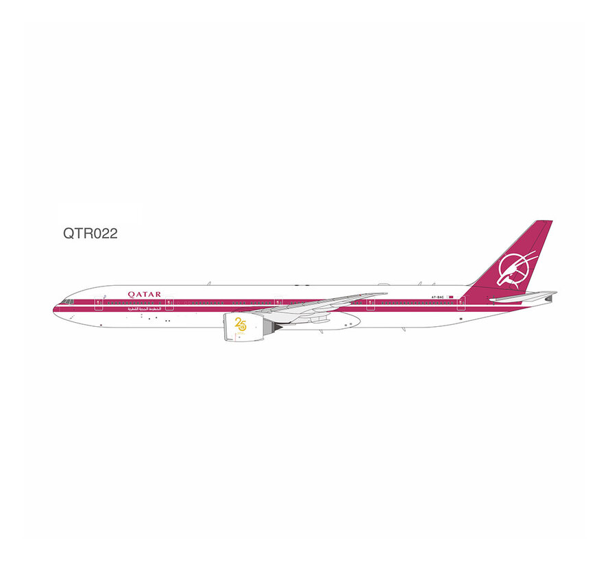 B777-300ER Qatar Airways 25th anniversay retro  A7-BAC 1:400 LITE +New arrival+
