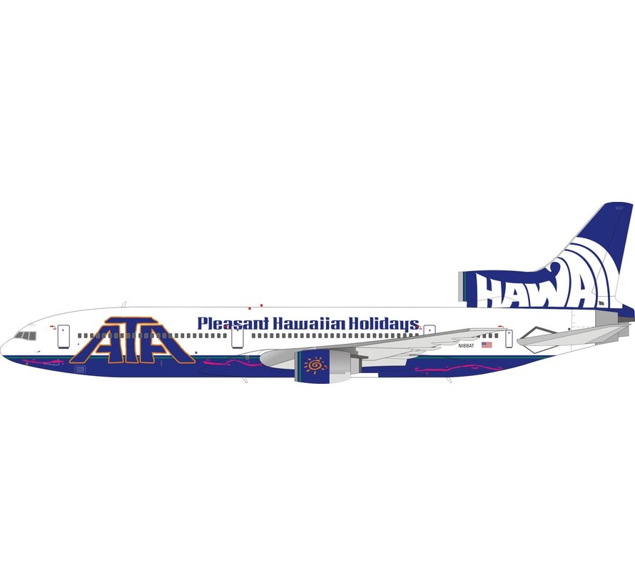 L1011 ATA Airlines Pleasant Hawaiian Holidays N188AT 1:200 with stand