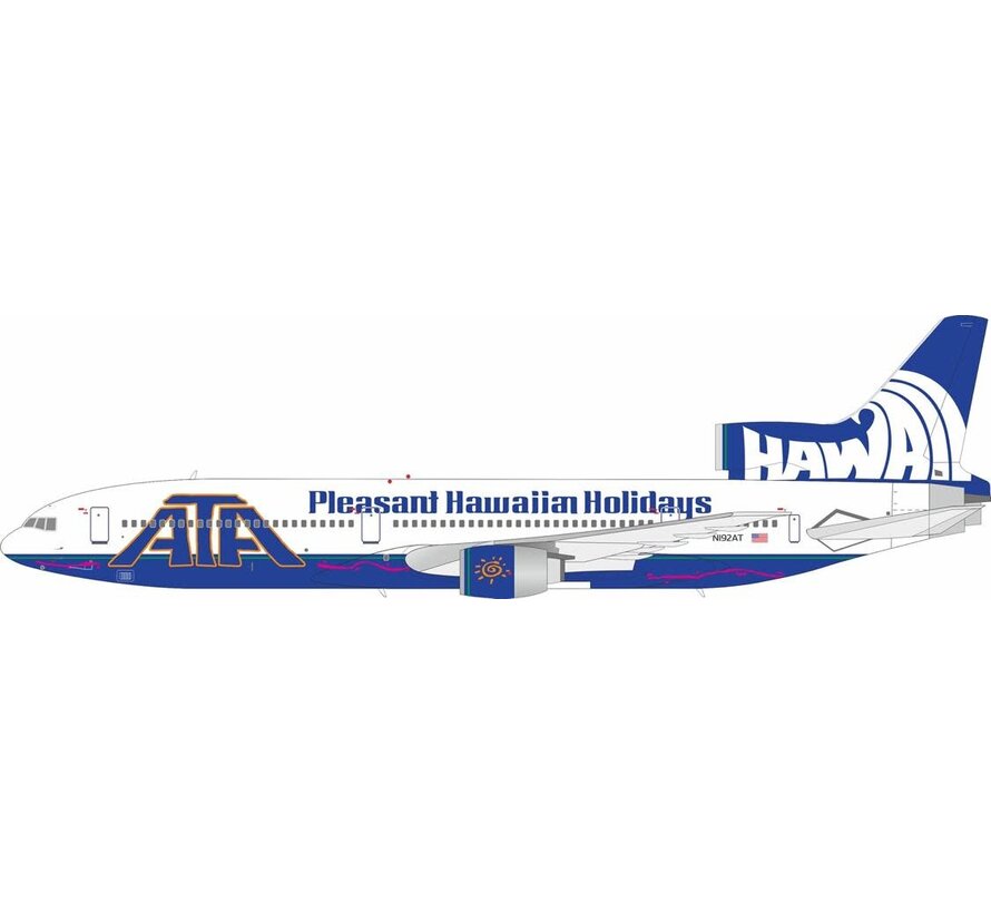 L1011 TriStar ATA Pleasant Hawaiian Holidays N192AT 1:200 with stand  +New Arrival+