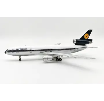 JFOX DC10-30 Lufthansa old livery silver belly D-ADCO 1:200 polished with stand