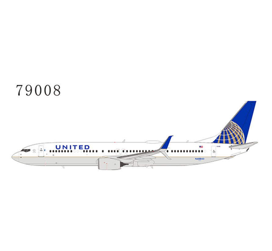 B737-900ERW United 2010 CO-UA livery N66828 1:400 scimitars REISSUE