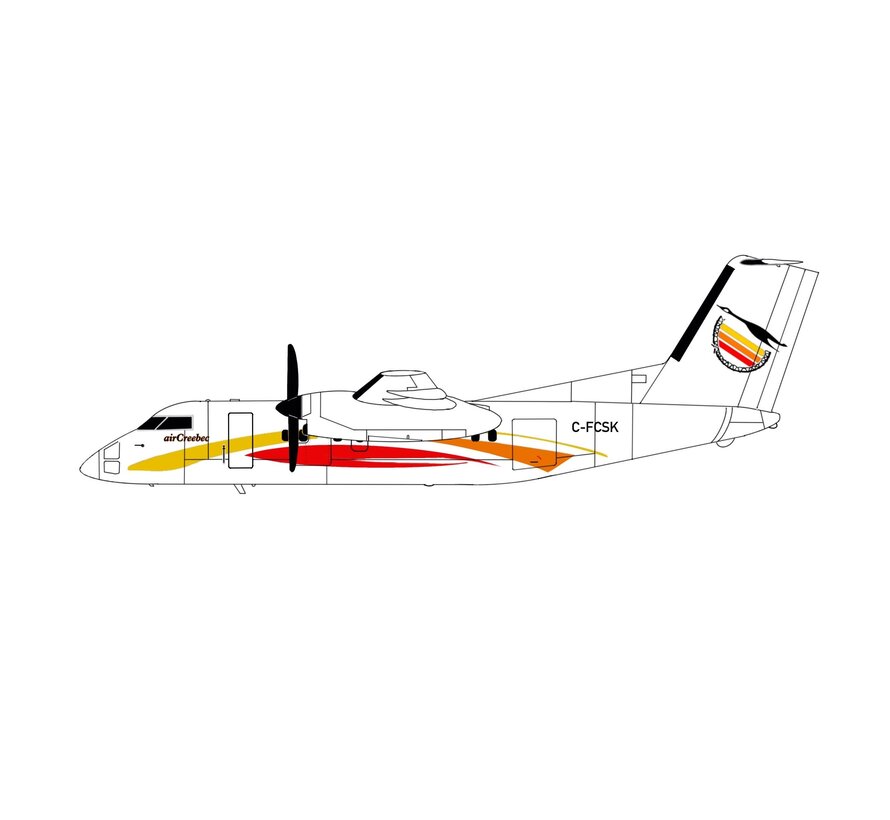 dash-8-100 Air Creebec C-FCSK 1:200 (3d printed resin)
