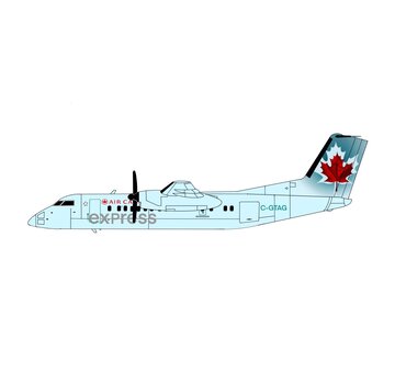 3D Design Deck dash-8-300 Air Canada express jazz Ice Blue livery C-GTAG 1:400 (3D Printed Resin)