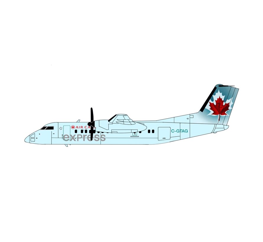 dash-8-300 Air Canada express jazz Ice Blue livery C-GTAG 1:400 (3D Printed Resin)