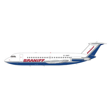 Gemini Jets BAC111-200 Braniff EI-BWP 1980s Reebok livery 1:200