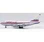B747SP Boeing House Colors N747SP 1:200 polished flaps down with stand