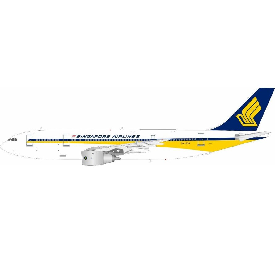 A300B4-204 Singapore Airlines yellow cheatline 9V-STG 1:200 with stand +New arrival+