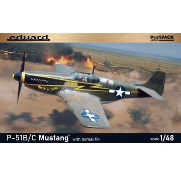 Eduard P-51B/C Mustang with dorsal fin 1:48 ProfiPACK