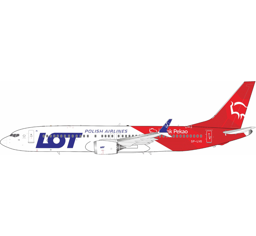 B737-8 MAX LOT Polish Airlines Bank Pekeo livery SP-LVG 1:200 +New arrival+
