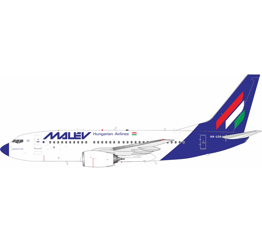 B737-700 Malev Hungarian Airlines HA-LOA 1:200  +New Arrival+