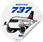 Plane Sticker Sticker Air Canada 737 Round