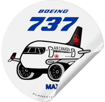 Plane Sticker Sticker Air Canada 737 Round