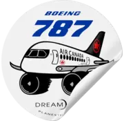 Plane Sticker Sticker Air Canada B787 Round