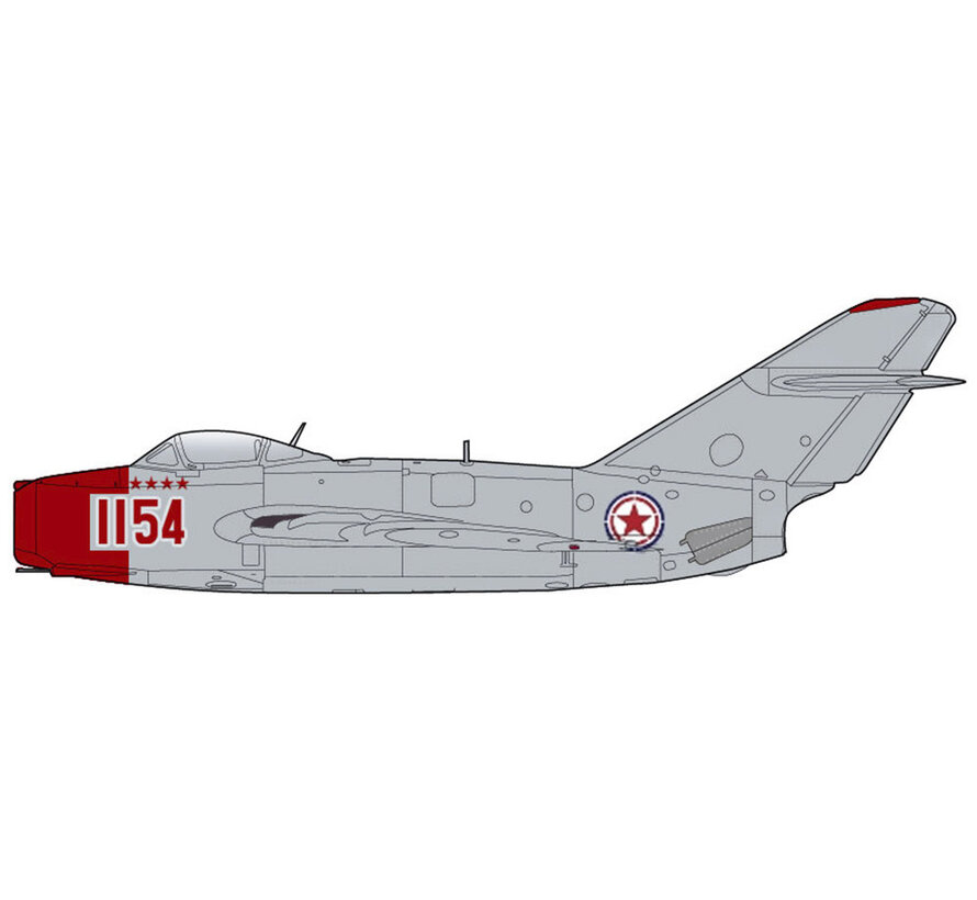MIG-15bis RED1154 Chinese People's Volunteers Air Force  North Korea  1950s 1:72 +New arrival+