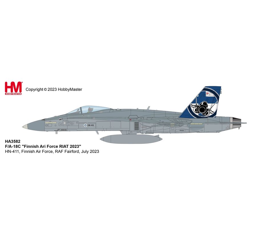 F/A18C Hornet HN-411 Finnish Air Force RIAT 2023 RAF Fairford July 2023 1:72