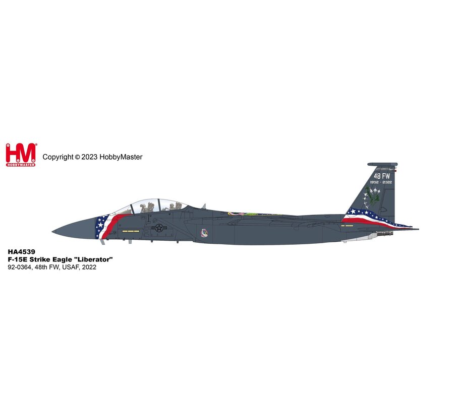F15E Strike Eagle Liberator 48th FW LN USAF 92-0364 2022 1:72