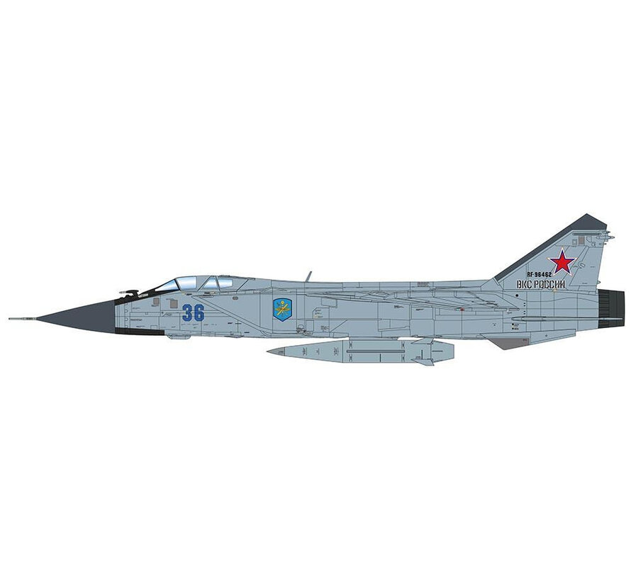 MIG31K Foxhound D Bort 36 Russian Long Range Aviation Command Russian Air Force 1:72 (with KH-47 missile)