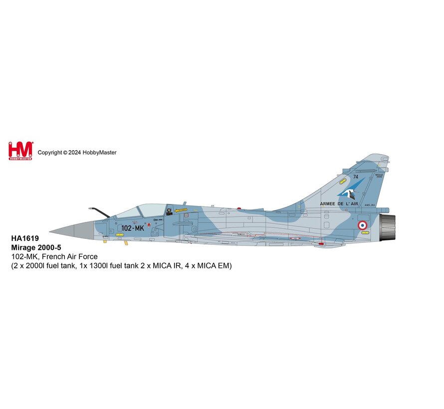 Mirage 2000-5 102-MK Armee de L'Air French Air Force 1:72