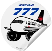 Plane Sticker Sticker Air Canada Boeing 777 Round