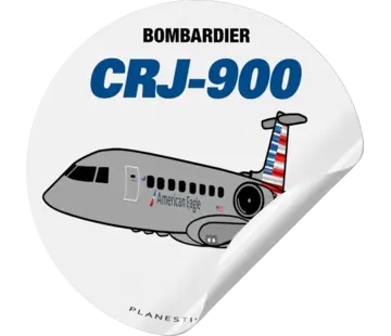 Plane Sticker Sticker American Airlines Bombardier CRJ-900 Round