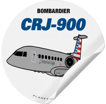 Plane Sticker Sticker American Airlines Bombardier CRJ-900 Round
