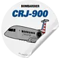 Sticker American Airlines Bombardier CRJ-900 Round