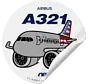 Sticker American Airlines Airbus A321 NEO Round