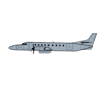 3D Design Deck Metroliner US Air Force grey 40261 with belly camera pod 1:200 (3d printed resin) +New Arrival+