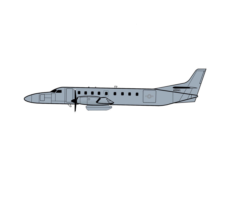 Metroliner US Air Force grey 40261 with belly camera pod 1:200 (3d printed resin) +New Arrival+