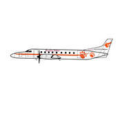 3D Design Deck Metroliner Bearskin Airlines paws livery 1:200 (3d printed resin)