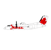 3D Design Deck dash-8-100 Jazz classic livery red C-GTBP 1:400 (3d printed resin) +New Arrival+