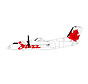 dash-8-100 Jazz classic livery red C-GTBP 1:400 (3d printed resin) +New Arrival+
