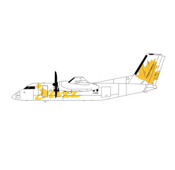 3D Design Deck dash-8-100 Jazz classic livery yellow C-GION 1:400 (3d printed resin) +New arrival+