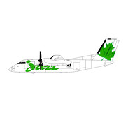 3D Design Deck dash-8-100 Jazz classic livery green C-GONW 1:400 (3d printed resin) +new arrival+