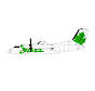dash-8-100 Jazz classic livery green C-GONW 1:400 (3d printed resin) +new arrival+
