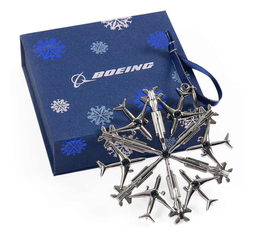 Boeing Jet Snowflake 2025 Ornament