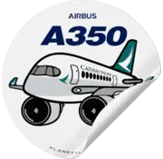 Plane Sticker Sticker Cathay Pacific Airbus A350 Round
