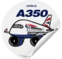 Sticker British Airways Airbus A350 Round