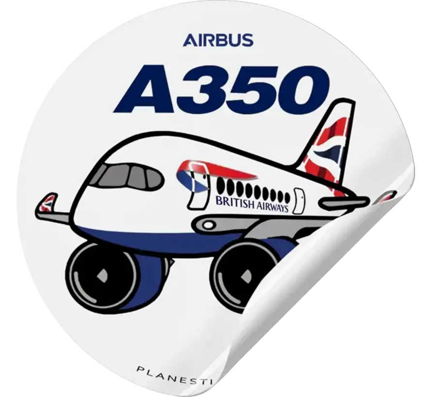 Sticker British Airways Airbus A350 Round