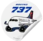 Sticker Delta Boeing 737 Round