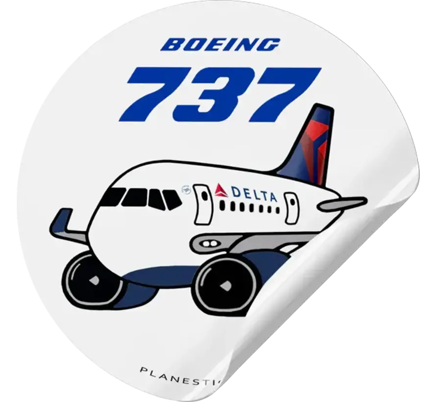 Sticker Delta Boeing 737 Round