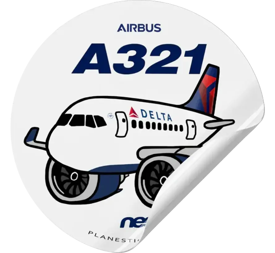 Sticker Delta Airbus A321 NEO Round