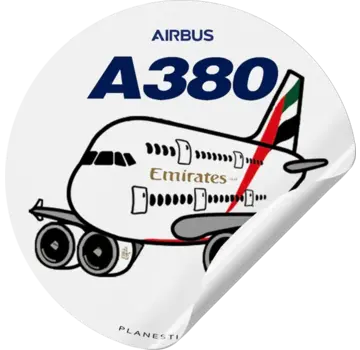 Plane Sticker Sticker Emirates Airbus A380 Round