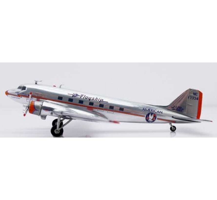 DC-3 American Airlines Flagship Detroit NC17334 1:200 polished with stand  +NEW ARRIVAL+
