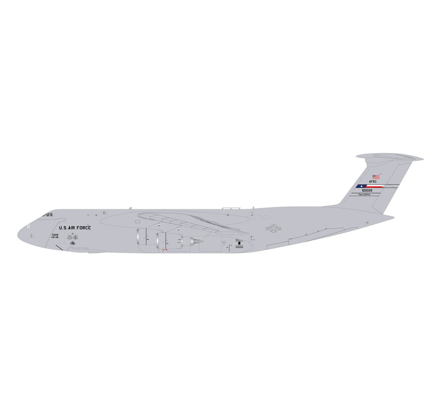 C-5M Super Galaxy US Air Force Lackland Air Force Base 85-0009 1:200 with stand